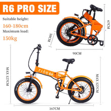 Load image into Gallery viewer, Electric Bike 26 Inch 48V 500W Fat Tire ebike Mountain Snow bike Folding Electric Bicycle
