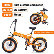 Load image into Gallery viewer, Electric Bike 26 Inch 48V 500W Fat Tire ebike Mountain Snow bike Folding Electric Bicycle
