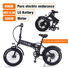 Load image into Gallery viewer, Electric Bike 26 Inch 48V 500W Fat Tire ebike Mountain Snow bike Folding Electric Bicycle
