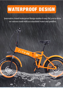 Electric Bike 26 Inch 48V 500W Fat Tire ebike Mountain Snow bike Folding Electric Bicycle