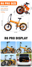 Load image into Gallery viewer, Electric Bike 26 Inch 48V 500W Fat Tire ebike Mountain Snow bike Folding Electric Bicycle
