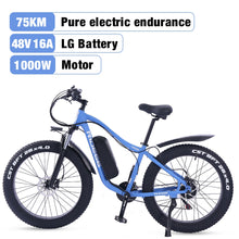 Load image into Gallery viewer, Electric Bike  1000W 48V 16A Mountain e Bicycle Fat Tire ebike Adults Mens 26 Inch 21Speed Aluminum Frame RX02
