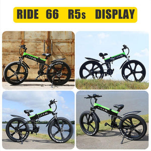 Electric Bike 1000W Lithium Battery Mountain e Bicycle Fat Tire ebike Adults Mens 26 Inch 21 Speed Aluminum Frame R5s