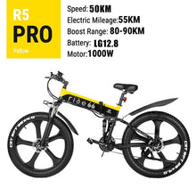 Load image into Gallery viewer, Electric Bike 1000W Lithium Battery Mountain e Bicycle Fat Tire ebike Adults Mens 26 Inch 21 Speed Aluminum Frame R5s
