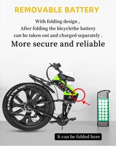 Electric Bike 1000W Lithium Battery Mountain e Bicycle Fat Tire ebike Adults Mens 26 Inch 21 Speed Aluminum Frame R5s