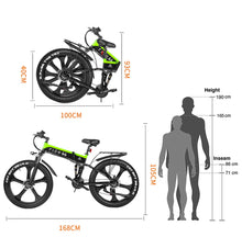 Load image into Gallery viewer, Electric Bike 1000W Lithium Battery Mountain e Bicycle Fat Tire ebike Adults Mens 26 Inch 21 Speed Aluminum Frame R5s
