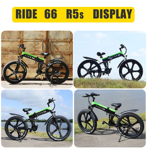 Electric Bike 1000W Lithium Battery Mountain e Bicycle Fat Tire ebike Adults Mens 26 Inch 21 Speed Aluminum Frame R5s